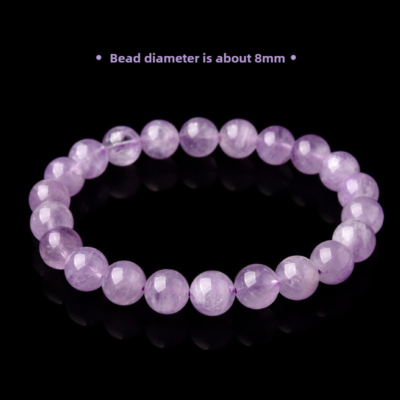 Natural crystal lavender ice variety amethyst bracelet,Amethyst,wuxing implied meaning Cognitive awakening Mentor magnetism Wisdom-romance balance