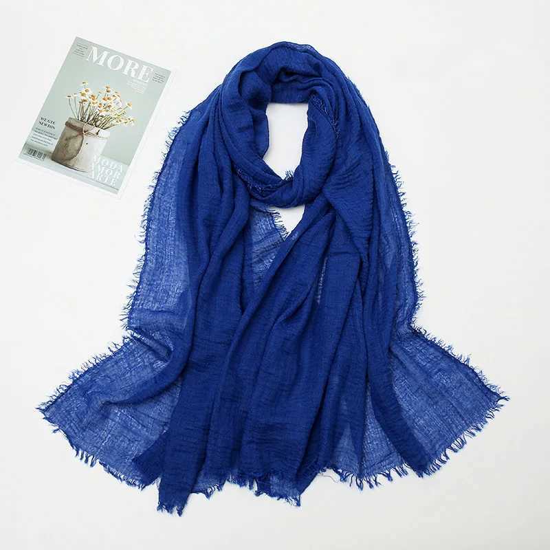 Summer Cotton Linen Scarf For Women Solid Color Sunscreen Thin Scarves Soft Shawl Foulard Viscose Spring Female Wrap Shawls New W250602