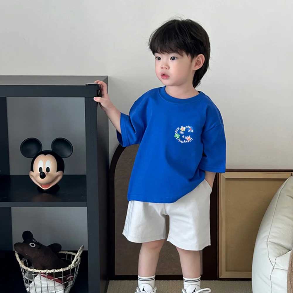 Fashionable and versatile short-sleeved T-shirt for men and girls original pure cotton style summer loose casual wear T250603