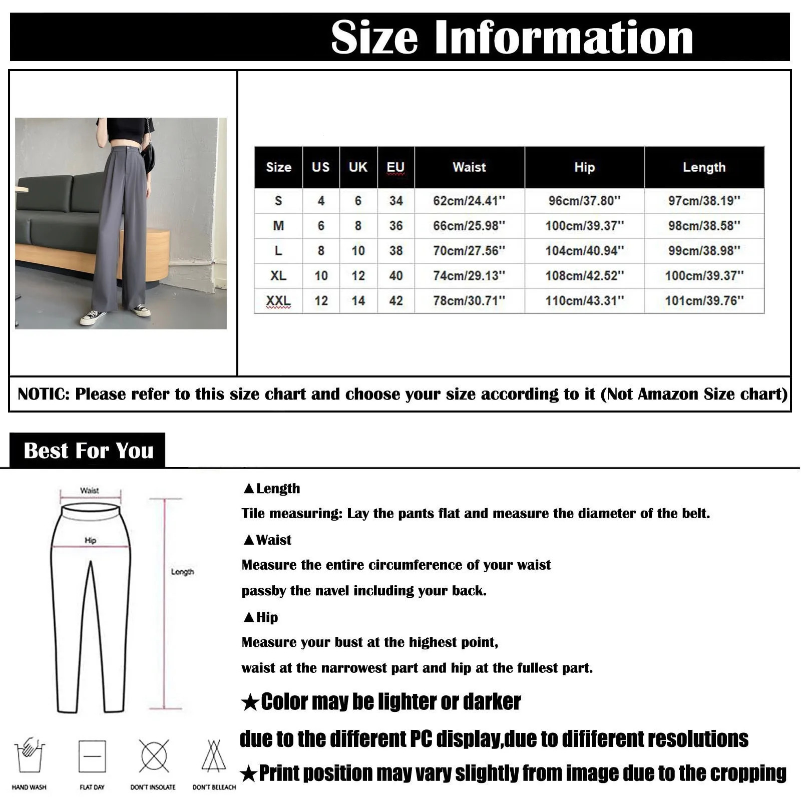 Solid Color High Waist Casual All-match Spring And Summer Daily Basic Commuting Suit Fabric Wide-leg Straight Pants For Ladies 250603