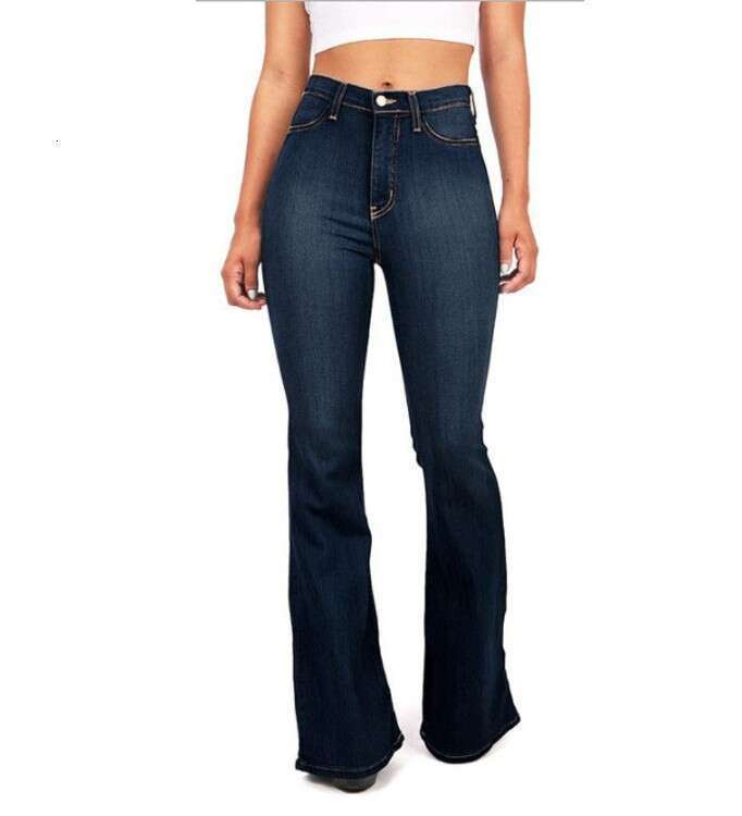 High Waist Flared Jeans For Women Spring Autumn Wide Leg Slimming Long Bell Bottom Pants Summer B5