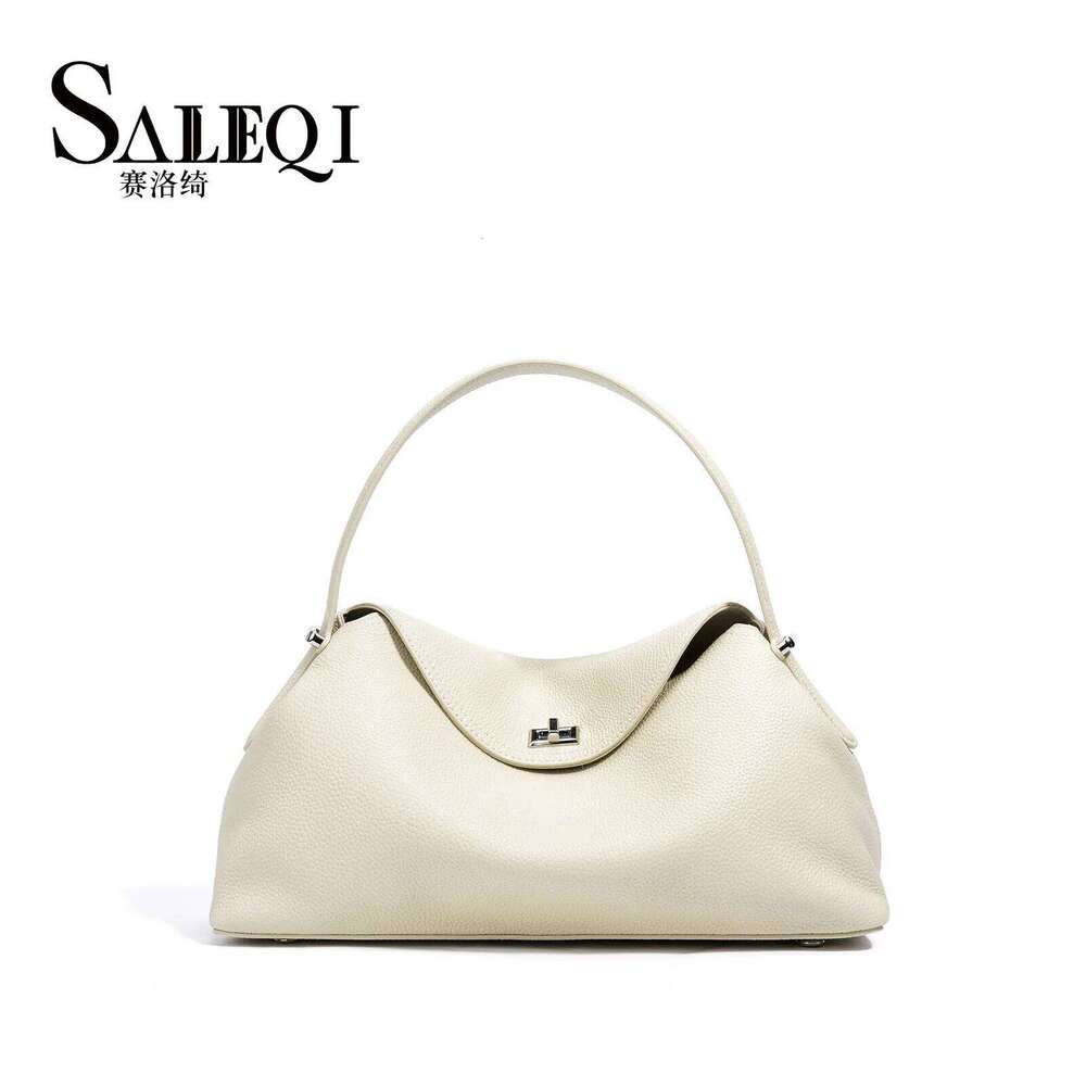 Genuine Leather Fashion Women White Handbag Deisgner High Quality Cowhide Shoulder Crossbody Female Bag Black Coffe Brown