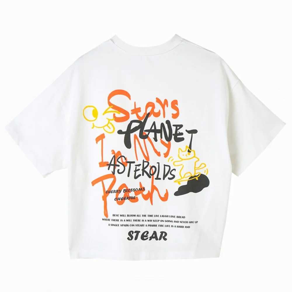 2025 new childrens half-sleeved T-shirt for summer clothes for women medium-sized childrens short-sleeved T-shirt for men T250603