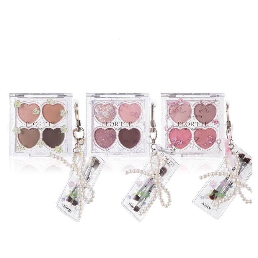 FLORTTE Korean Makeup Eyeshadow Palette Narcissism Series Four-Color Sleeping Silkworm Eye Shadow Multi-purpose brightens