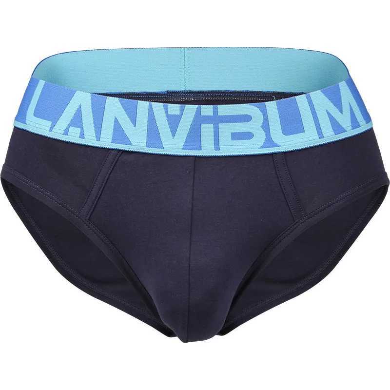 LM644 Summer Mens Briefs Colorful Bright Ribs Cotton Mid-waist Simple Comfortable Breathable U-bullet Bag Soft Youth Underwear W250603