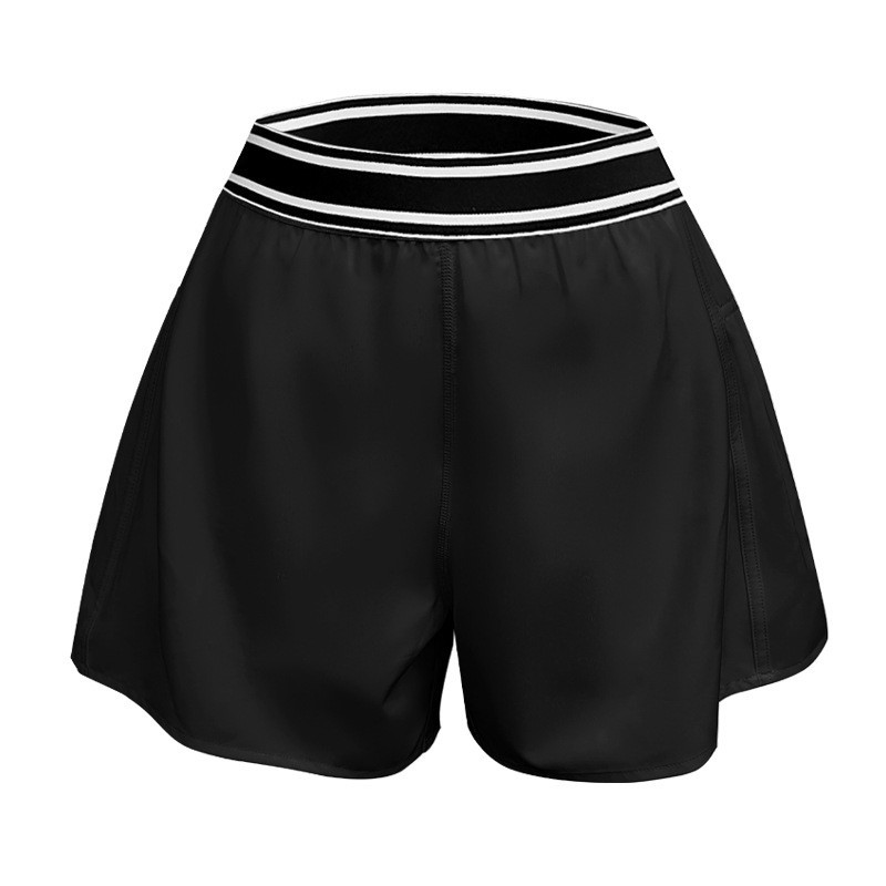 Two pairs of new high-waisted anti-exposure running training fitness pants and tennis shorts for women