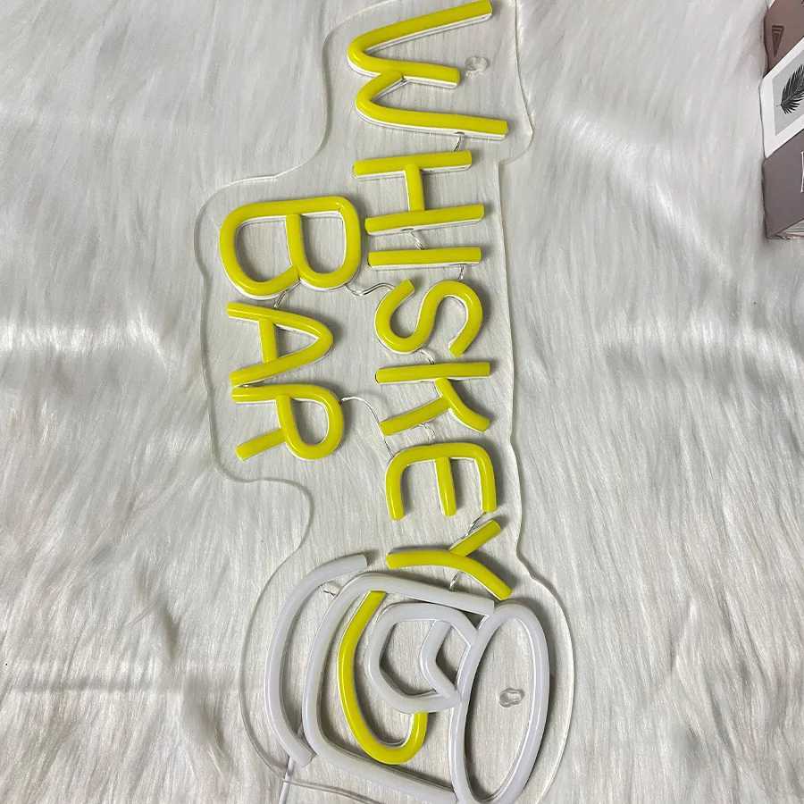 Whiskey Bar Neon Sign Cup Led Icon Usb Powered Used For Bars Club Parties Family Gatherings Restaurant Business Decor. XJ250602