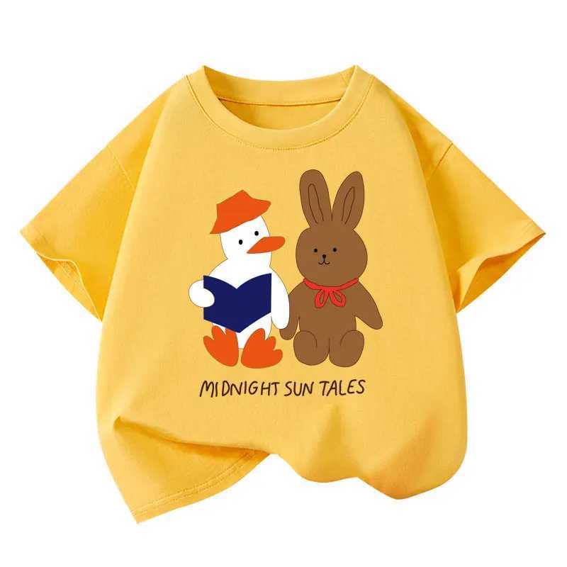 Boys Girls T-shirts Summer 2025 Tops for Kids Casual Children Tees Teenager School Pullover Toddler Outfits Baby Clothes 1-12TT250603