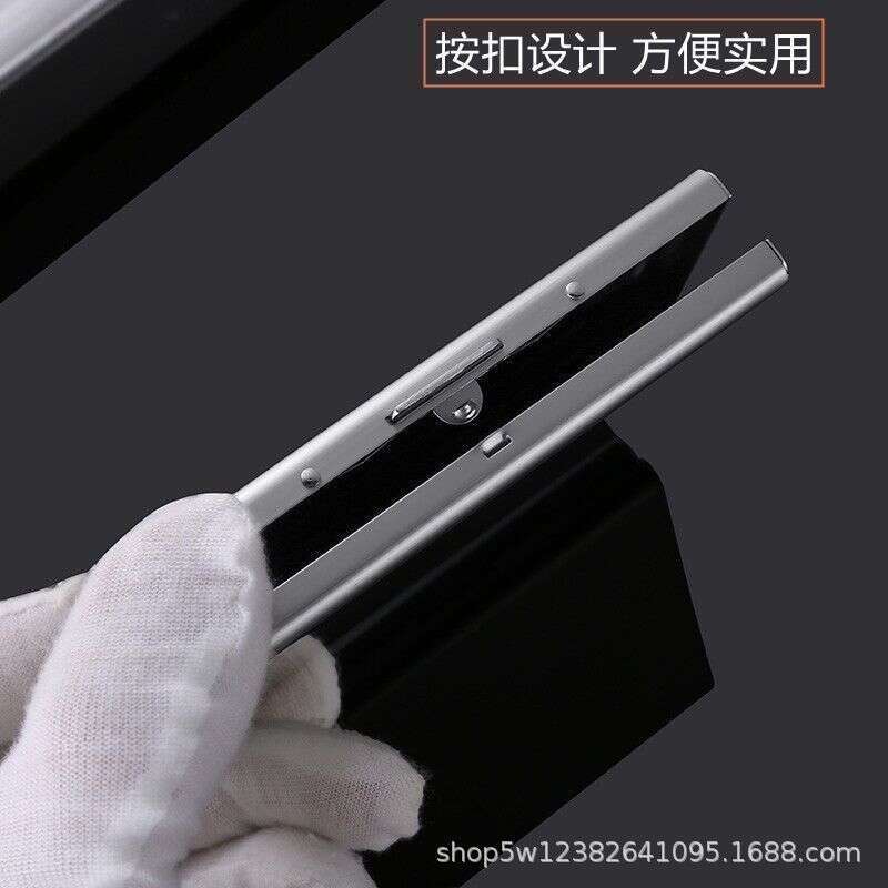 Portable Anti-Theft Anti-Degaussing Metal Holder for Men Women, Simple and Compact RFID Blocking Stainless Steel Card Sleeve