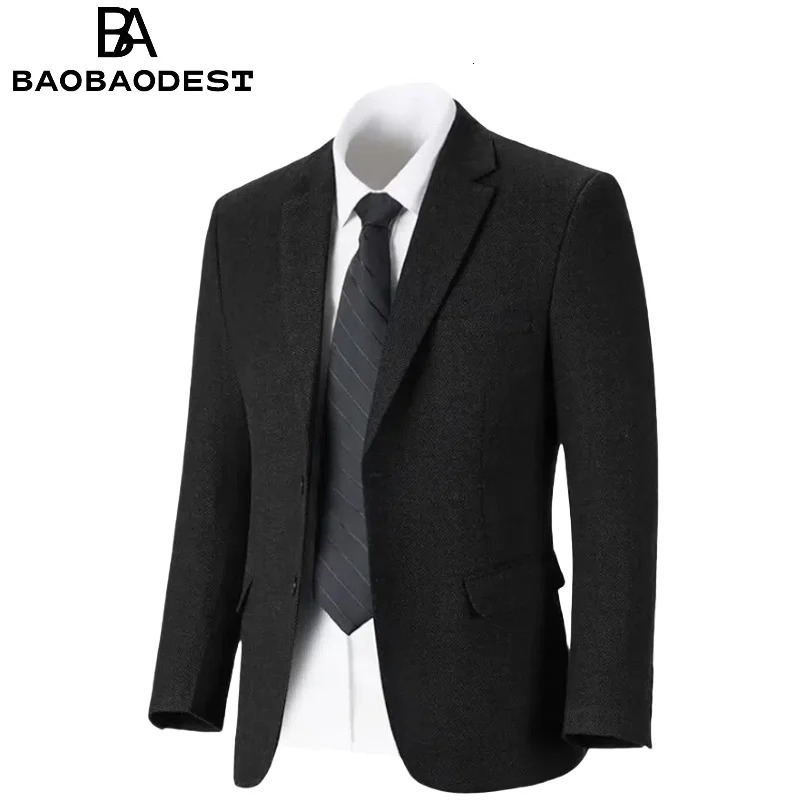 Retro Tweed Mens Suit Jackets Herringbone Slim Fit Sport Coats Blazer Prom Business Casual Men Tux Jacket Wedding Blazers 250603
