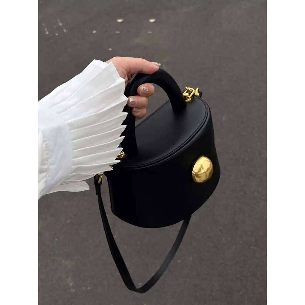 Handbag Women's Spring Summer New PU Soft Face Half Round Box Multi Color Versatile Bucket Single Shoulder Crossbody Bag