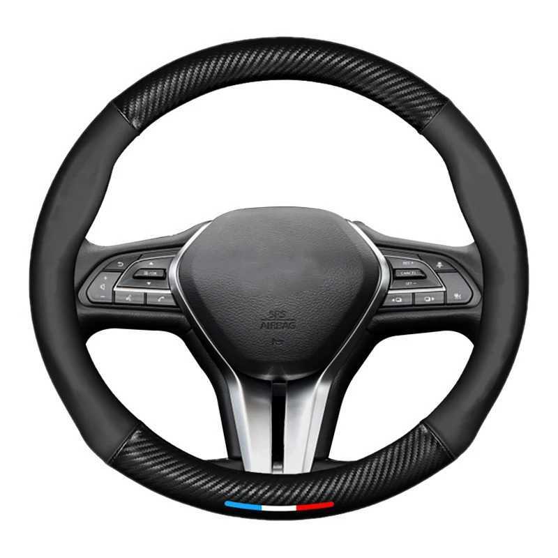 Car Carbon Fiber Leather Steering Wheel Cover For Infiniti Q50 FX QX30 Q30 Q60 Q70 QX50 QX60 QX55 QX70 Auto Interior accessories R250603