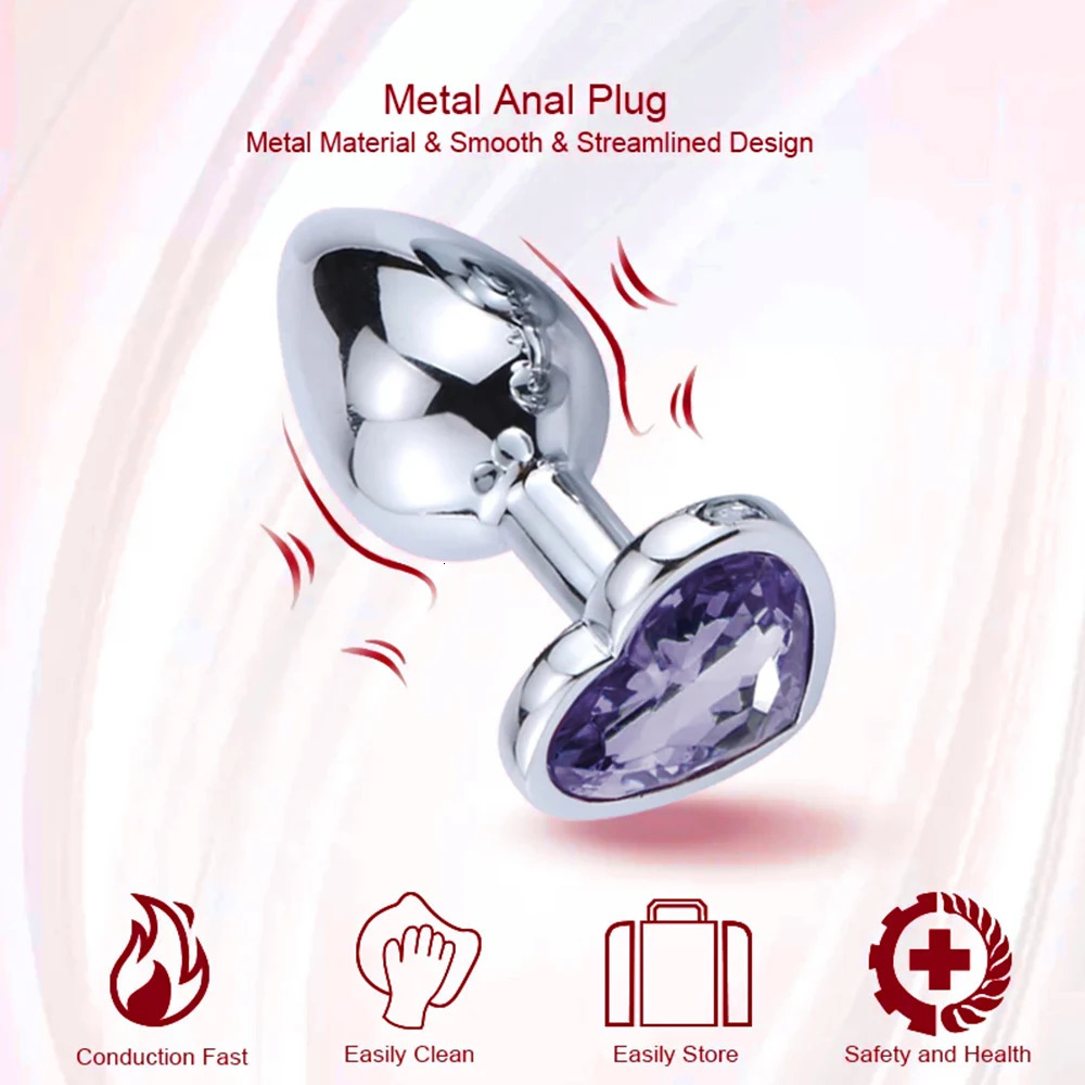 3PCS SML Metal Anal Plug Butt Plug Sex Toy Butt Toy for Women Men Couples Adult Game Masturbator Anal Diamond Sex Shop 250603