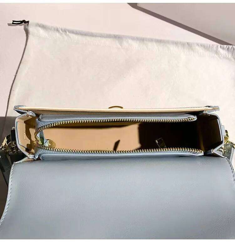 Autumn Quality Textured Leather Square Women Handbag Lady Purse Shoulder Messenger Female Underarm Armpit Casual Bag