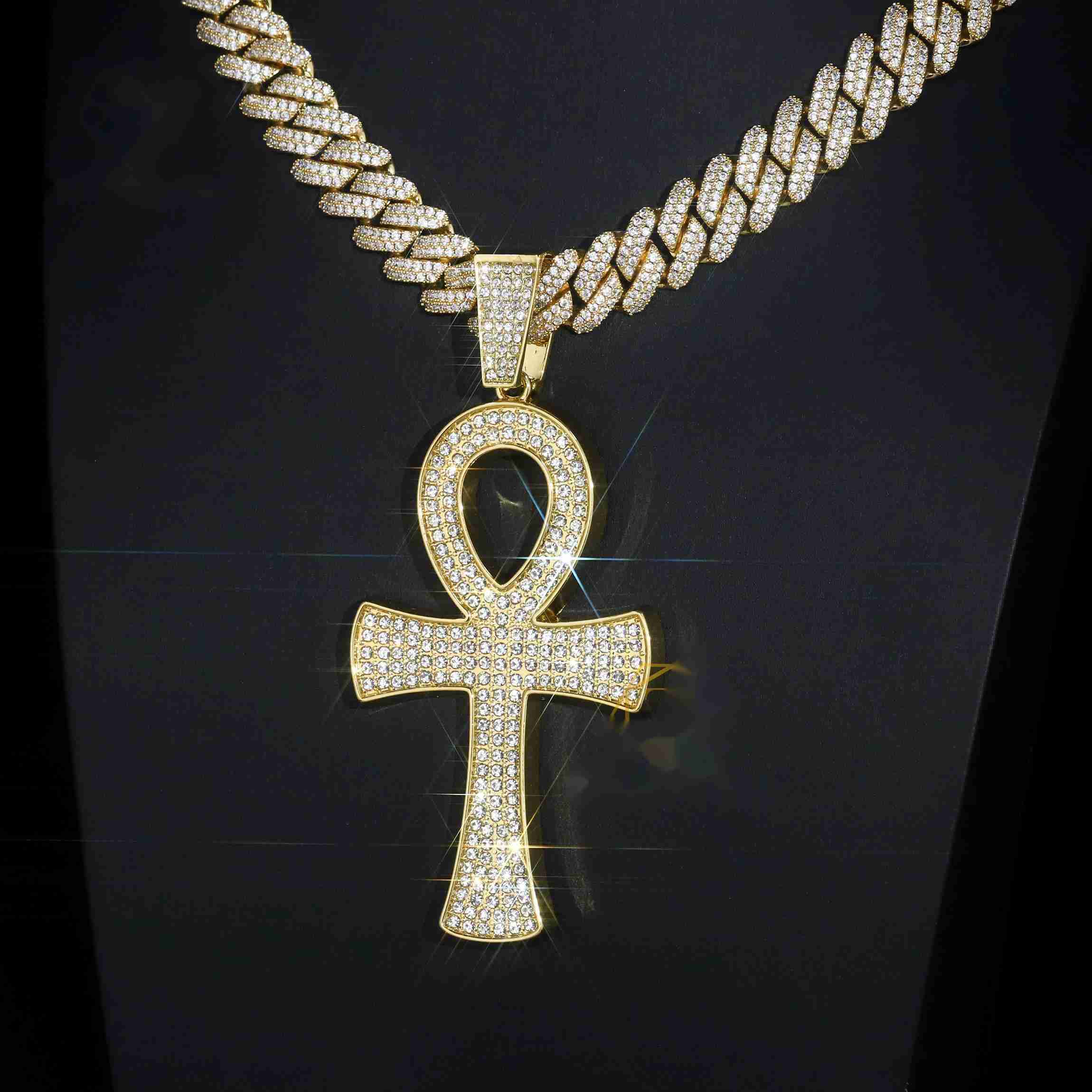 2025 Custom Lab Grown Diamond Pendant 925 Sterling Silver Rhodium Plated Cross Wedding Gold Main Necklace Children GRA Certified