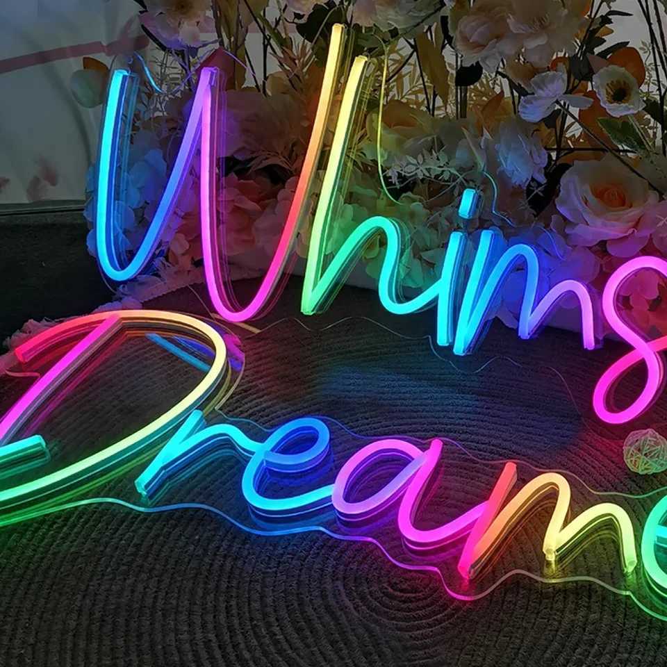 Private Custom RGB Neon Sign for Name Design Party Birthday Room Decor Bedroom Bar Shop Neon Light LED Sign Personalized GiftsXJ250602