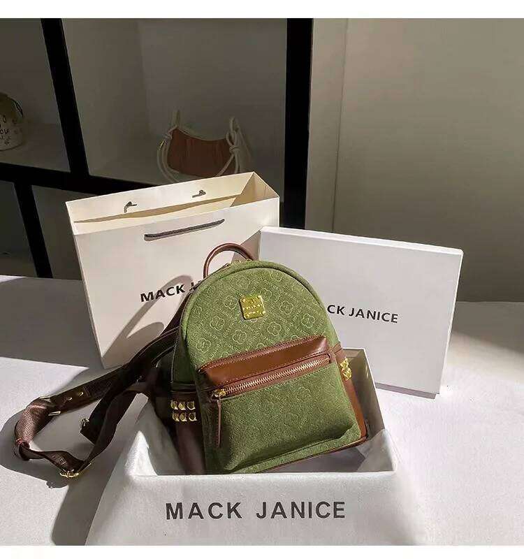 Autumn Floral Cowhide Genuine Leather Fashion Backpack High Quality Women's Handbag Shoulder Lady Purse Female Casual Bag