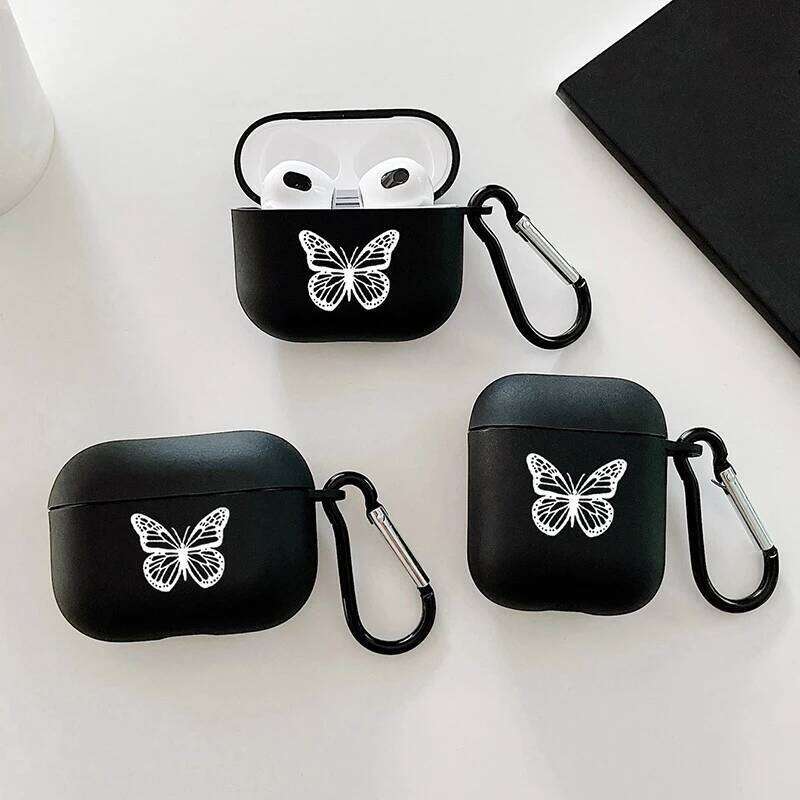 Black Flame for Apple Pro/2 Case Earphone Accessories Wireless Bluetooth Headset Silicone 4 3 2 1 Cover