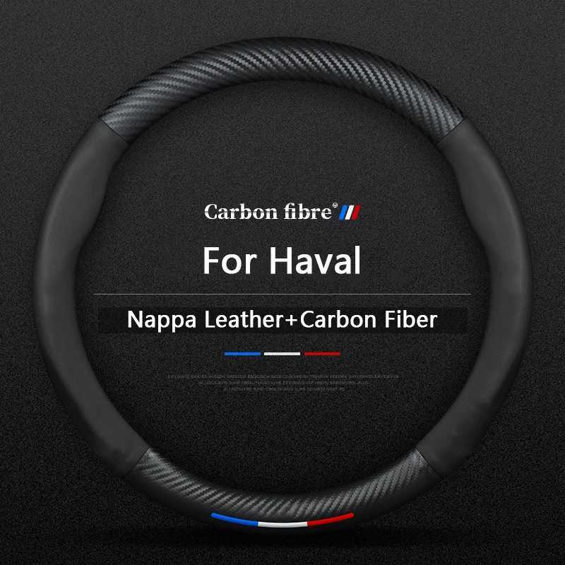 Carbon Fiber Leather Car Steering Wheel Cover For HAVAL H6 JOLION HEV H3 H4 H2 F7 F7X H8 H9 H5 M4 M6 Auto Interior Accessories R250603
