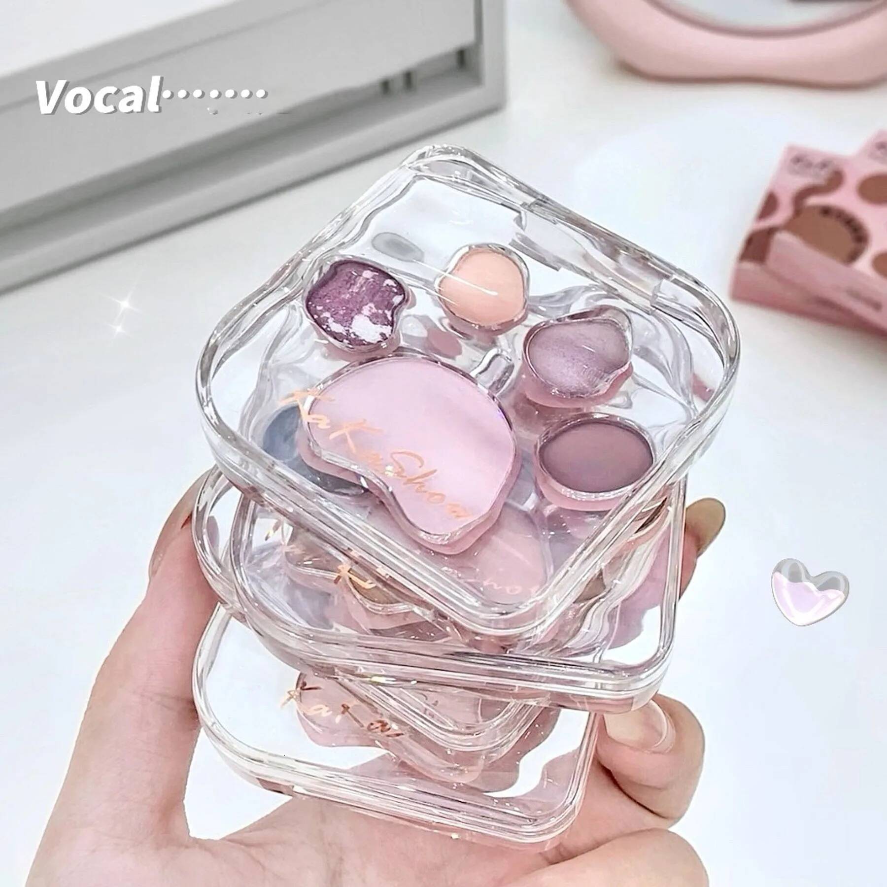 5 Colors Eye shadow Palette Cat paw shape, earthy khaki everyday look Party Performance Makeup eye cosmetics