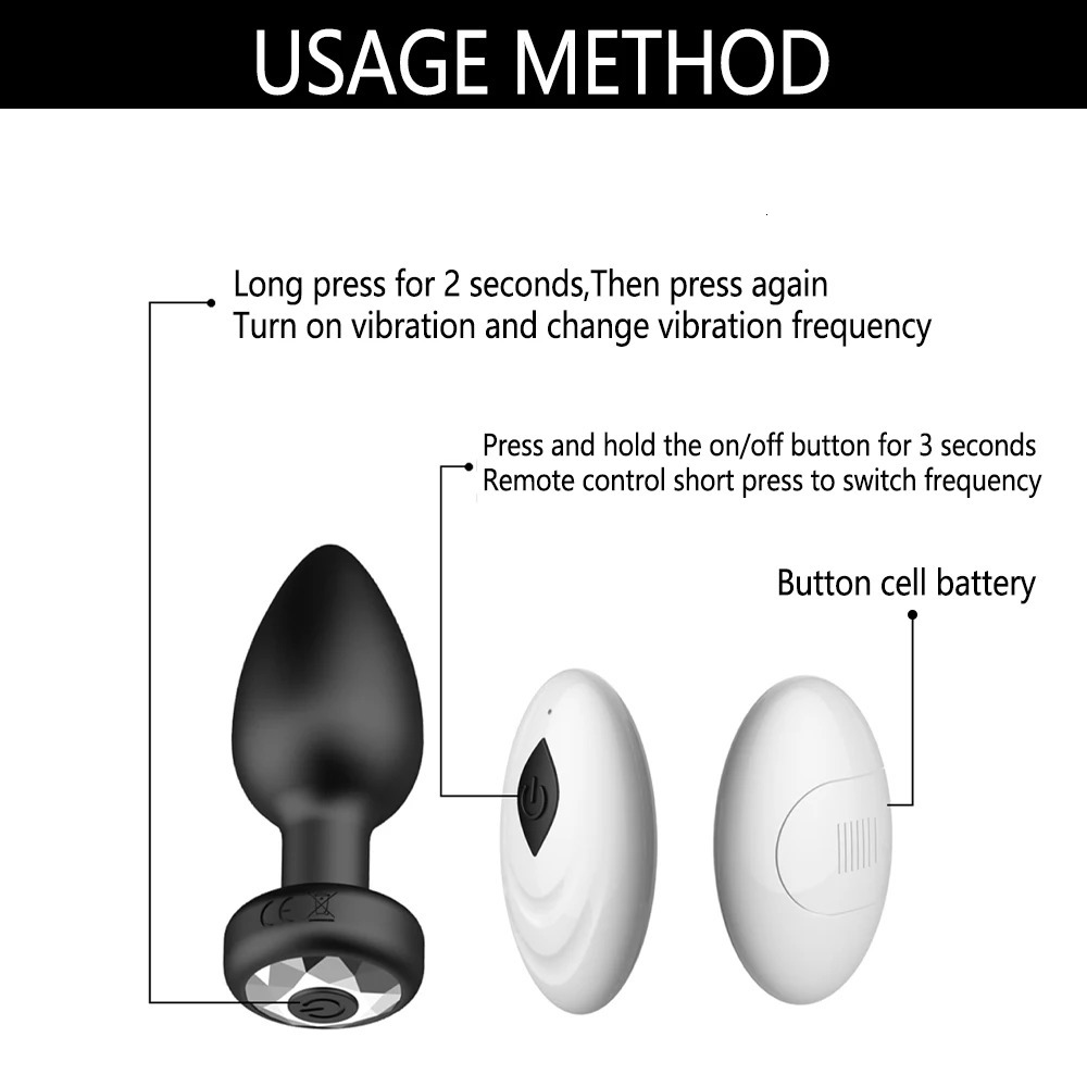 1 pc anal vibratorwireless remote control butt plug male prostate massagervaginal masturbator adult sex toys female male gay 250603