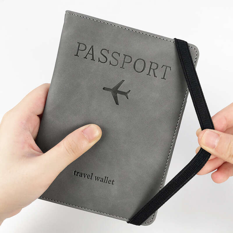 Passport Holder PU Leather Ticket Protector Portable Fashionable Multi-Card Slot Travel Bag