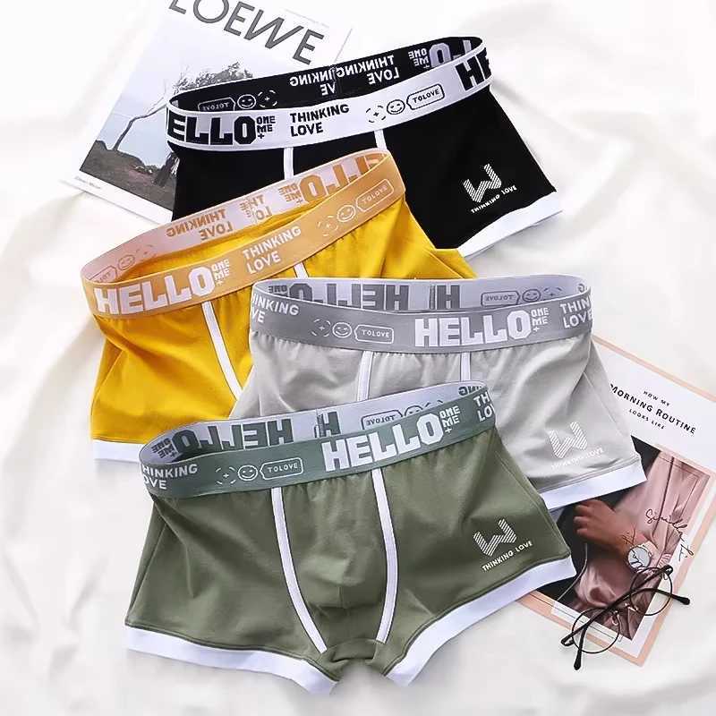 4PCS/LOT Mens Underwear Panties Cotton Boxer Shorts Fashion Mens Underwear Mens Boxers Sexy U Convex Breathable Plus Size W250603