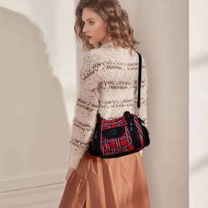 Bag Handhag Designers Bags Fashion Women Plaid Shoulder Female Top-Handle Bags Large Purse
