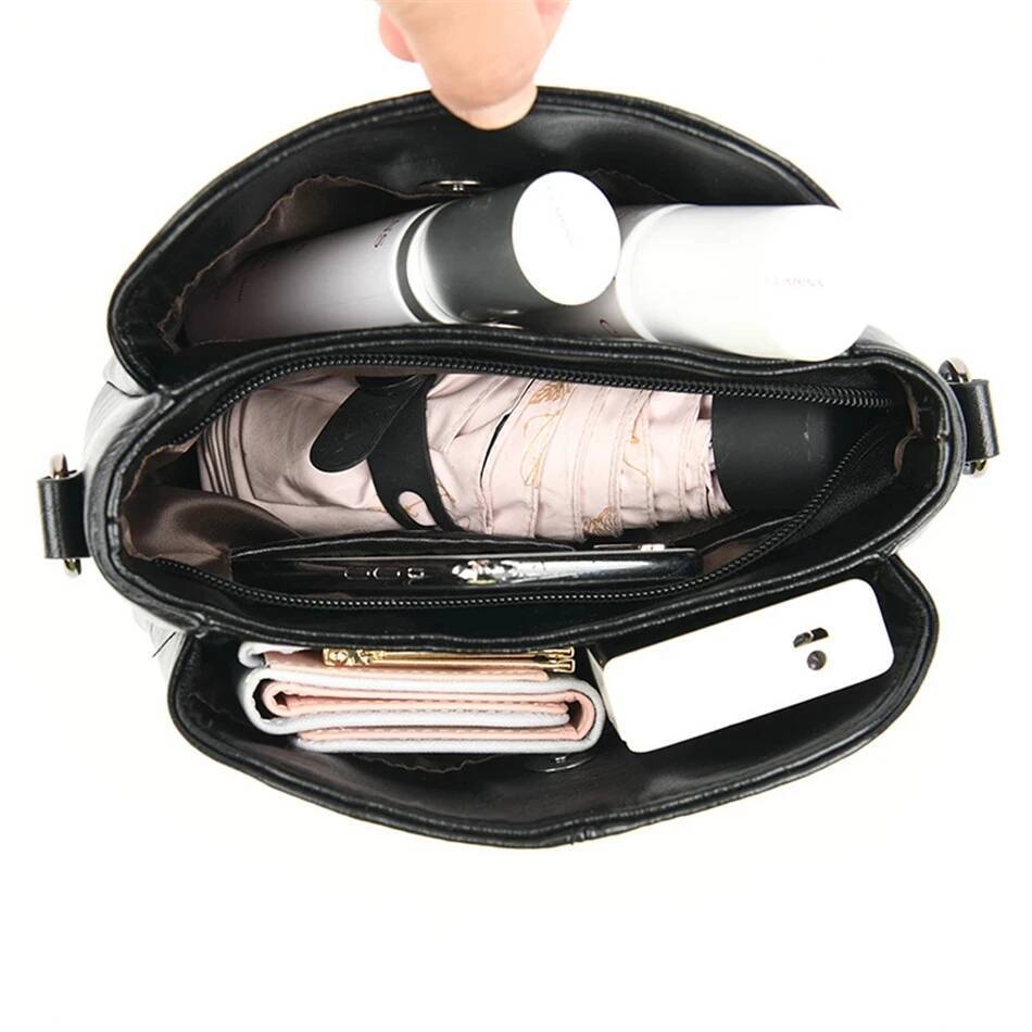 Embroidery Tote High Quality Leather Ladies Handbags 2024 Shoulder Bag Small Crossbody Bags For Women Sac a Main