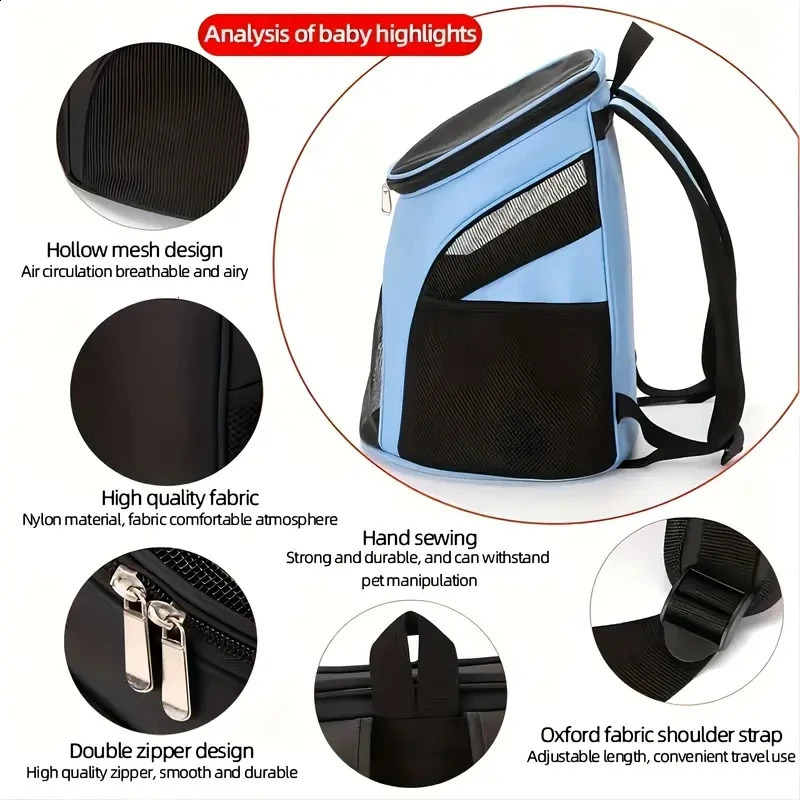 Pet Backpack for Walking Hiking Breathable Backpack Cat Bag for Traver Transport 250526