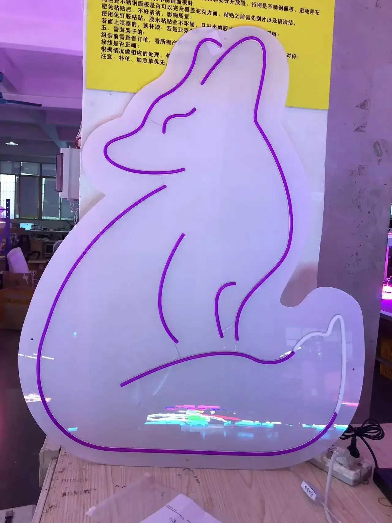Fox Neon Signs Bar Club Gaming Room Art Wall Decoration Bedroom Christmas Party Decor for Teen Lamp Night Light Animal LED Lamps XJ250602