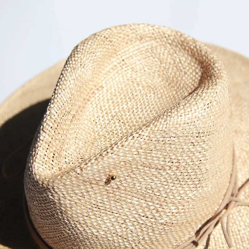 2022 New Summer Raffia Sunhat For Women Ladies With Chain And Pin Women Straw Panama Hat High Quality Designer Custom Hat W250602