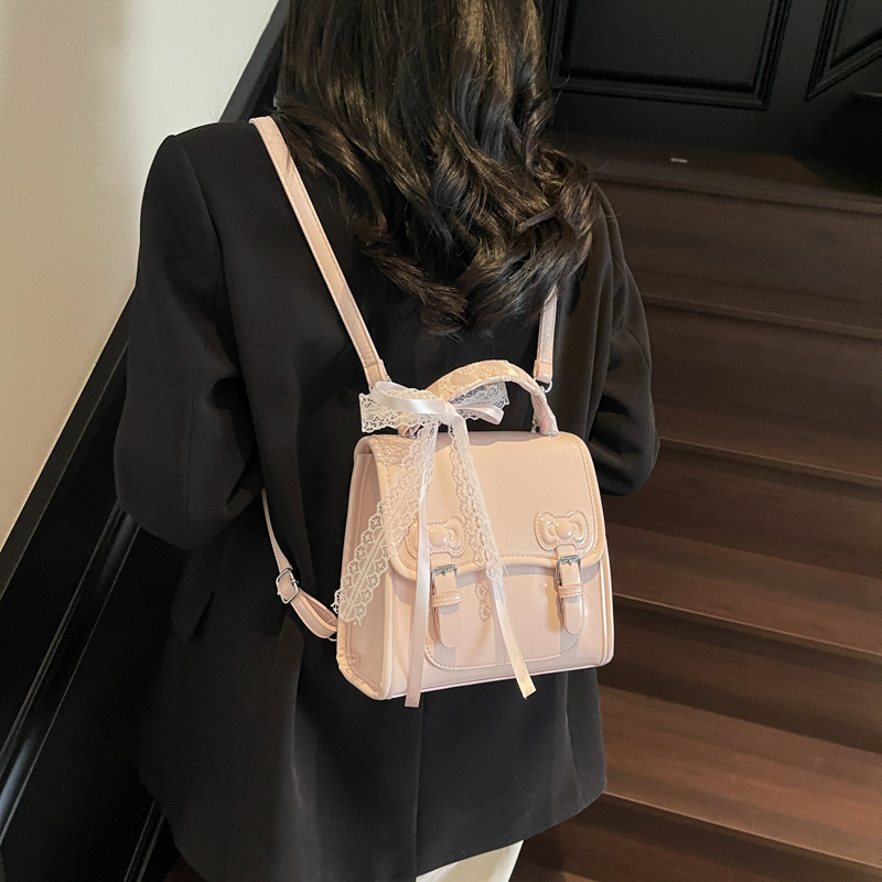 designer Korean Style Fashion Backpack for Women 2025 New Simple British College Style Student School Bag Casual Travel Small Backpack