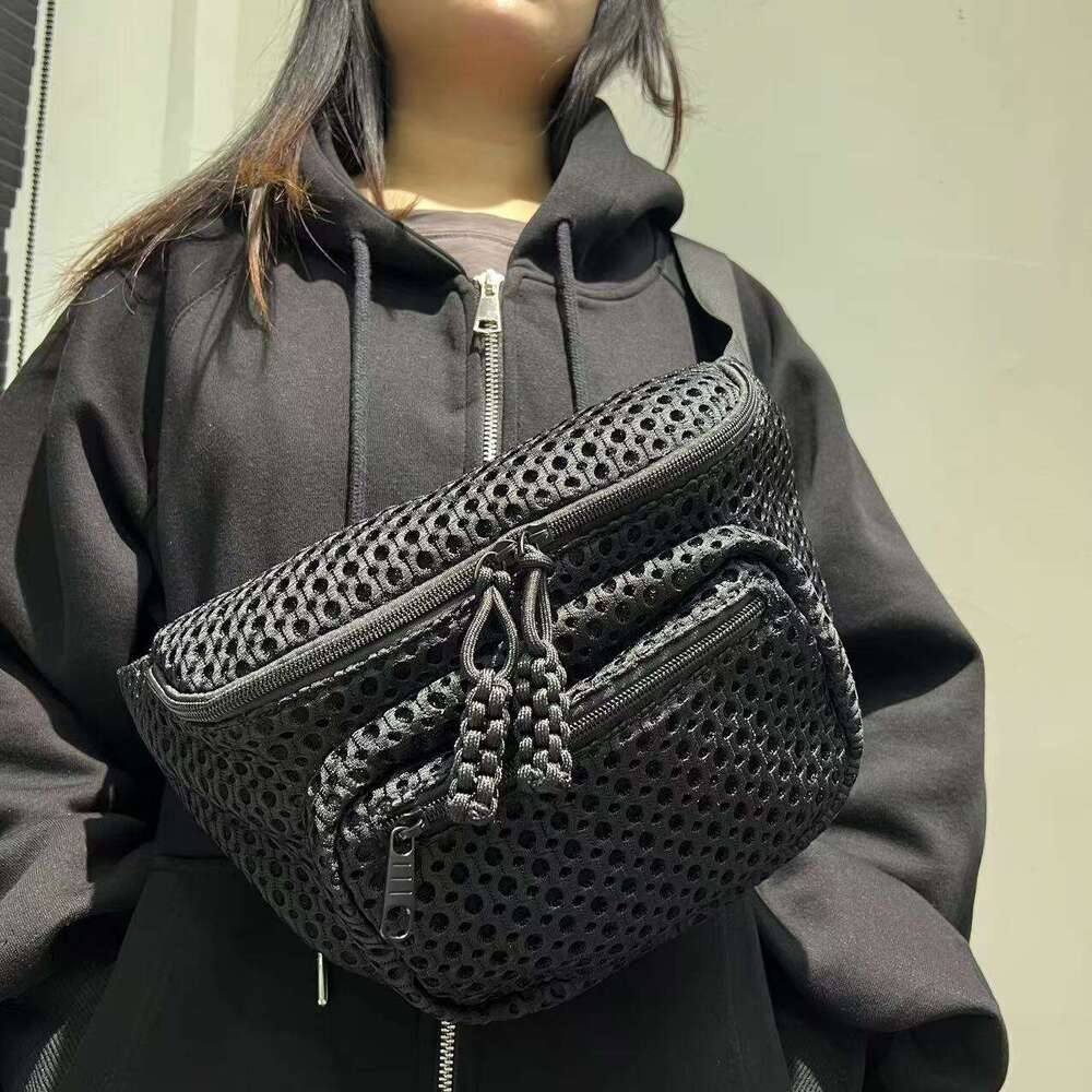 Women's bag crossbody bag saddle bag fashionable mesh lightweight multi pocket portable and compact