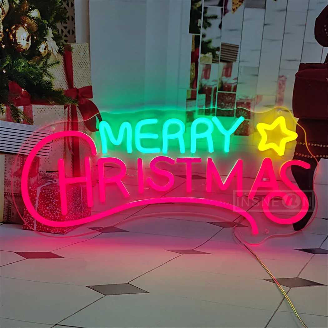 Merry Christmas Neon Light Signs Novelty Bedroom Home Office Bar Party Club Art DecorXJ250602