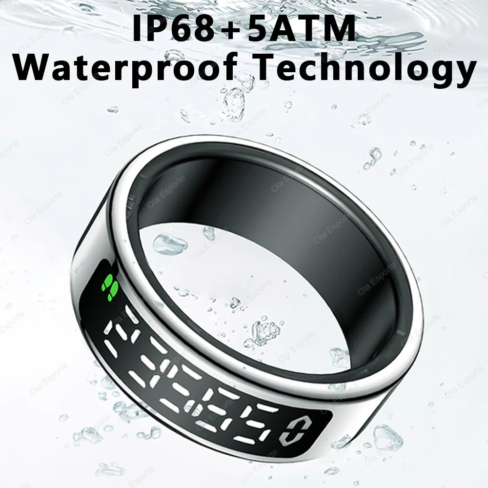 For Smart Ring Display Screen Touch Health Monitor Gesture Video/Brush Tiktok 5ATM Waterproof Smartring Men Women 250526