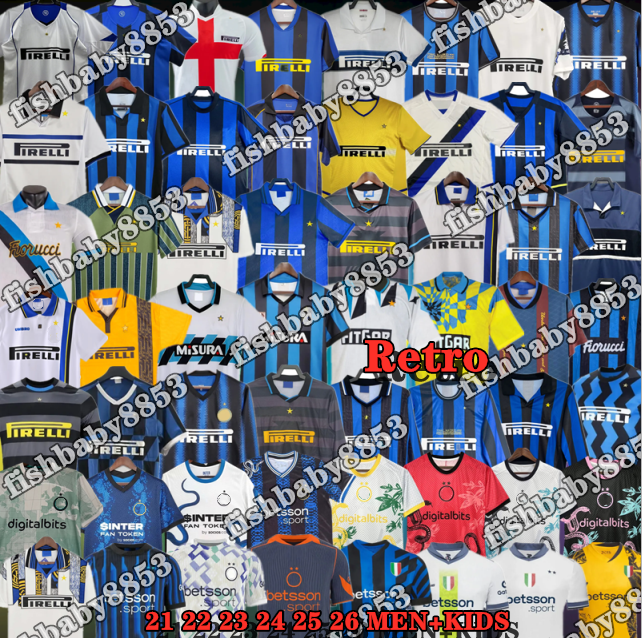 Retro 19 20 21 22 InterS soccer jerseys Vintage 88 89 90 91 92 93 94 95 96 97 98 ERIKSEN ALEXIS SKRINIAR LAUTARO BROZOVIC NAINGGOLAN LUKAKU SENSI milan men football shirtS