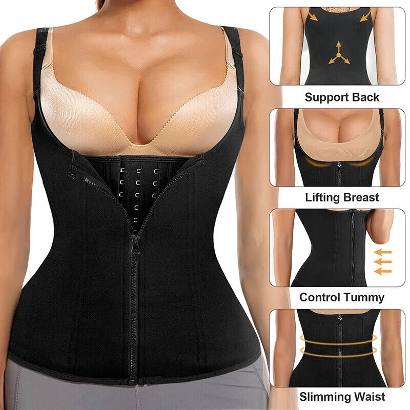 Sweat Waist Trainer Vest Slimming Corset for Weight Loss Body Shaper Sauna Suit Compression Shirt Belly Girdle Tops Shapewear 250528