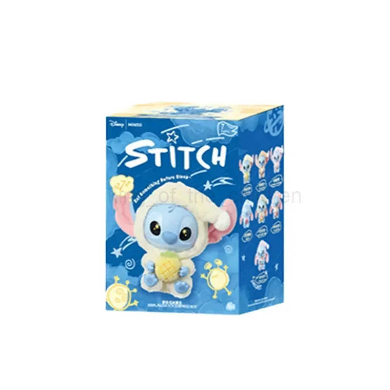 Disney Stitch Eat Something Before Sleep Series Plush Blind Box Vinyl Toys Cute Doll Mystery Box Bag Pendant Decor Gift W250609