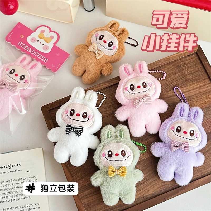 Cute Labubu Pendant Phone Chain Hanging Charms Plush Doll Kawaii Cell Phone Keychain for Girl Backpack Bag Pendant Gift XJ250602