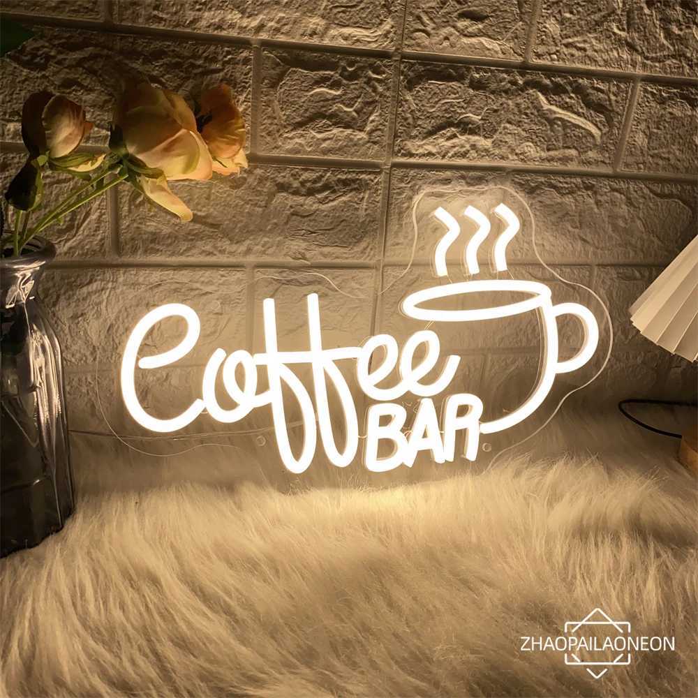 Coffee Bar Neon LED Sign Cafe Pantry Neon Lights USB Coffee Shop Room Decor Signs For Pantry Cafe Bar Decoration Neon Lamps XJ250602