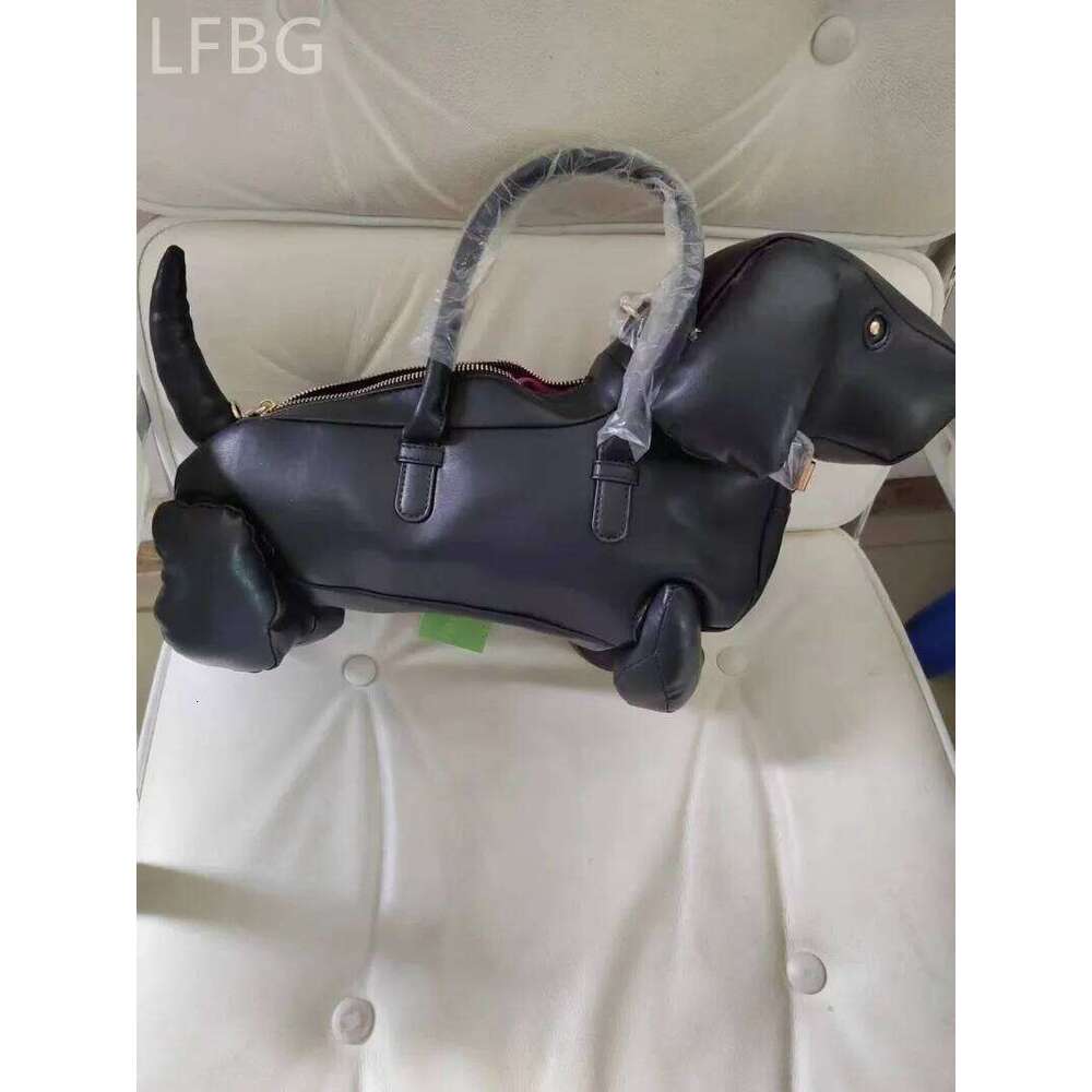 2025 Y2k Black PU Leather Dog Shaped Purse Handbag Tote Evening Party Bolsas Bags For Women
