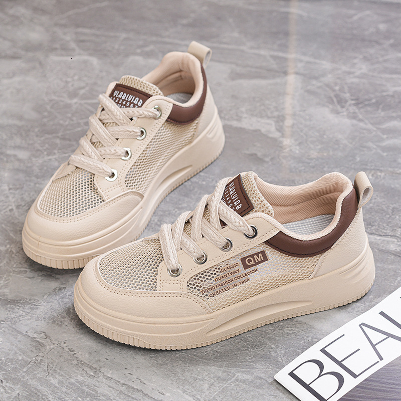 Women S New Summer Single White Shoes Casual Shoes Breathable Thin Flat Versatile Casual Mesh Sports Sneakers Ddmysaturn