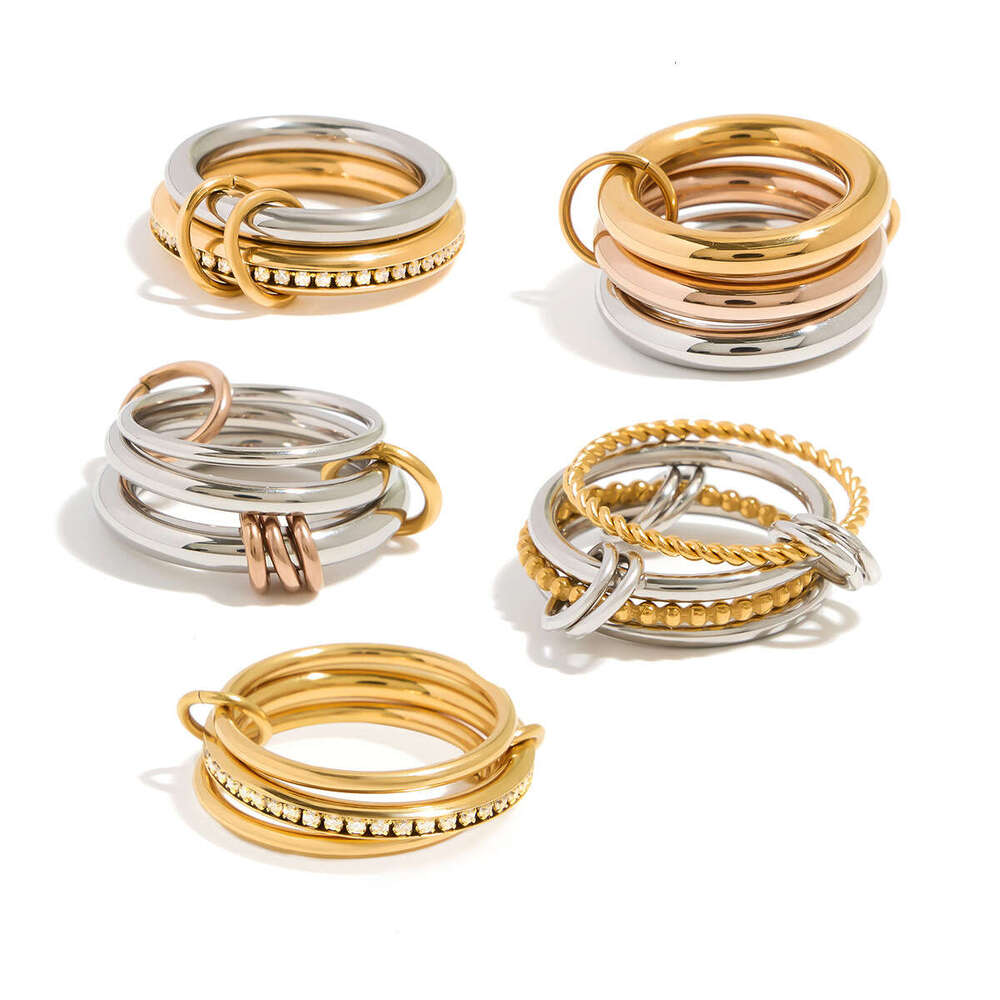 jedding stainless layered finger titanium steel nonfading jewelry niche design rings