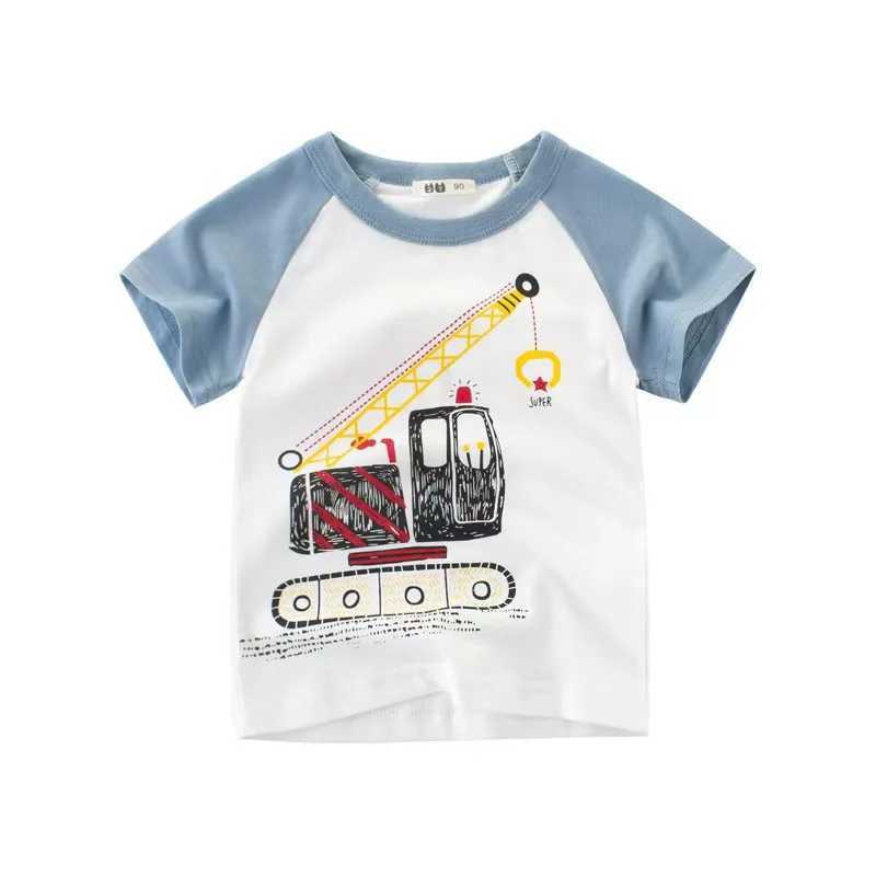 Little maven 2025 Summer New Kids Clothes Baby Boys T Shirts Childrens Clothing Toddler Cartoon Trains Shirts 2-7 Years OldT250603