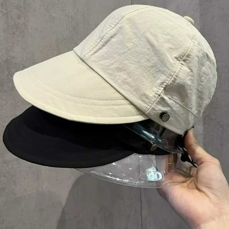 Fashion Foldable Wide Brim Sunscreen Hat Drawstring Adjustable Baseball Cap Summer Breathable Fisherman Cap for Women Beach Hat W250602
