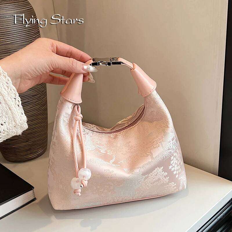 Fashionable Embroidery Handbag Brand Versatile Shoulder 2025 New Chinese Style Tote Bag Trend Designer Travel Wallet