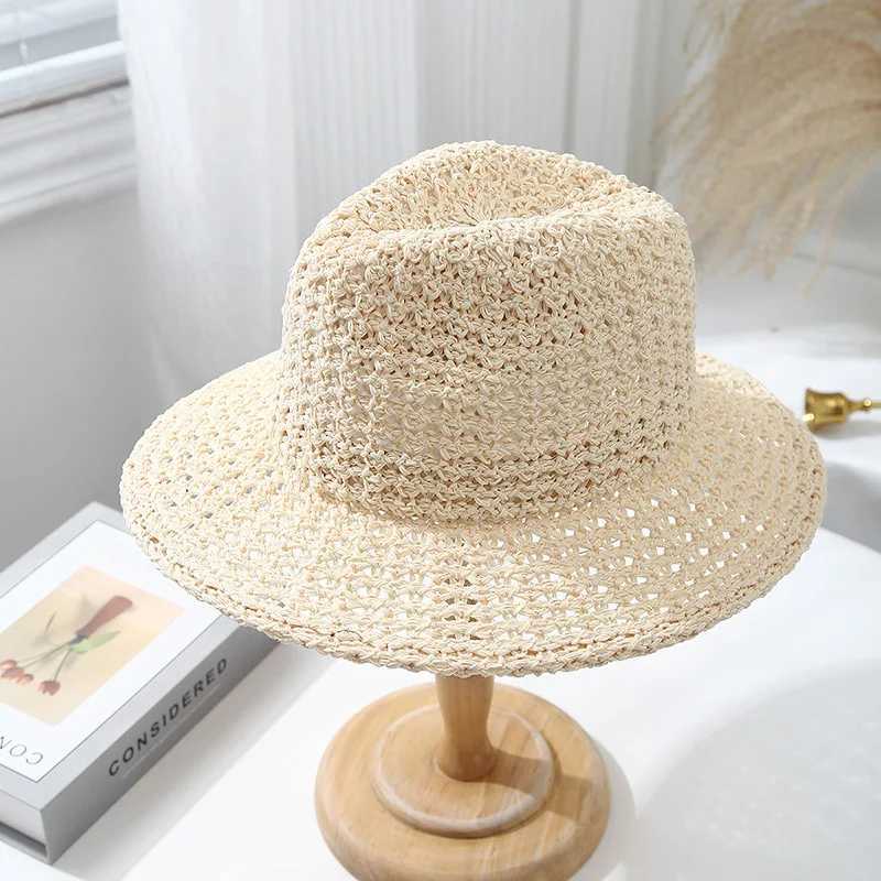 Unisex Fisherman Panama Hat Summer Sun Hat For Women Men With Wide Brim Sunscreen Beach Travel Seaside Holiday New W250602