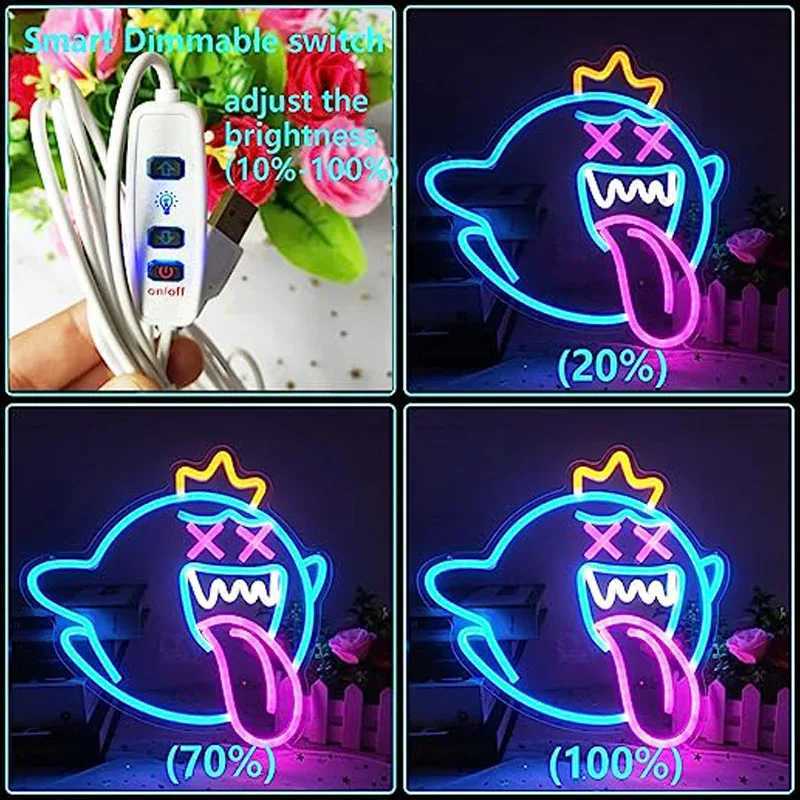 Neon light with adjustable light switch game Neon light Childrens game room Mens cave Birthday Halloween decoration ChristmasXJ250602