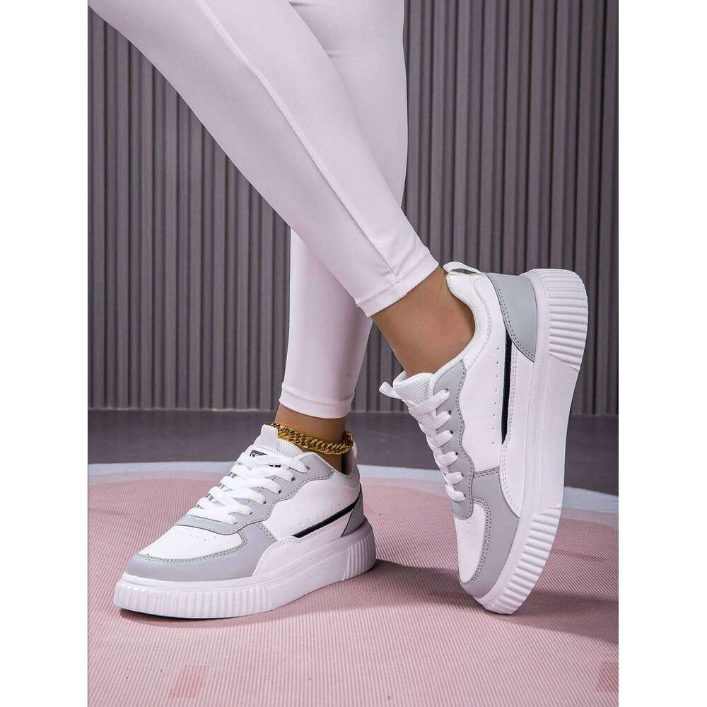 YRZL Women Casual Skateboard Shoe Man Lace Up Running Chunky Sneakers Non Slip Waterproof Lightweight Athletic Unisex Shoes